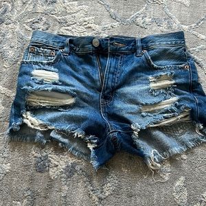 Aeropostale vintage high rise shorty with rips